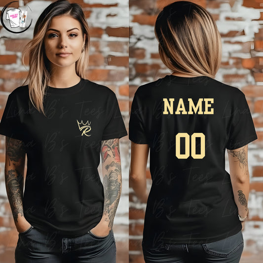 Rebelution Unisex Black & Tan shirt- Pocket Logo & Big Logo