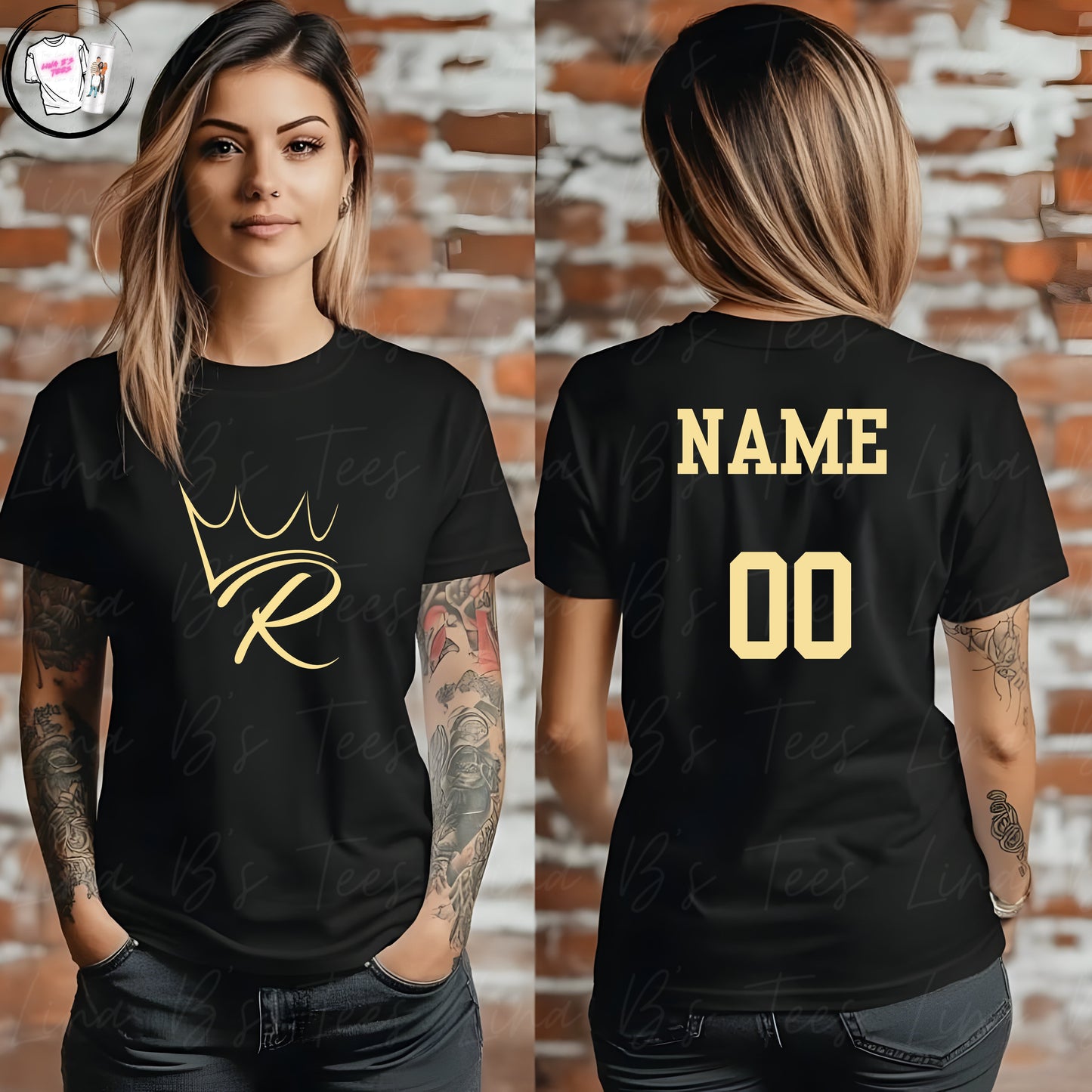 Rebelution Unisex Black & Tan shirt- Pocket Logo & Big Logo