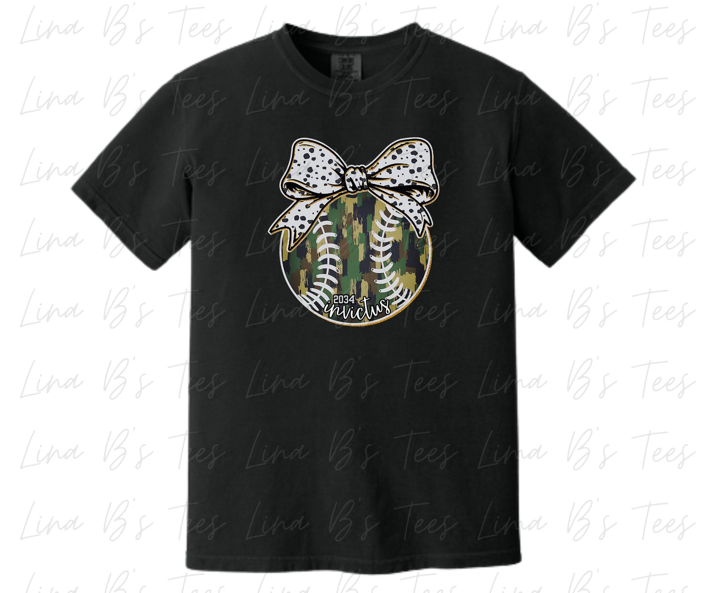 Camo Bow Baseball Shirt -2034 Invictus Shirt