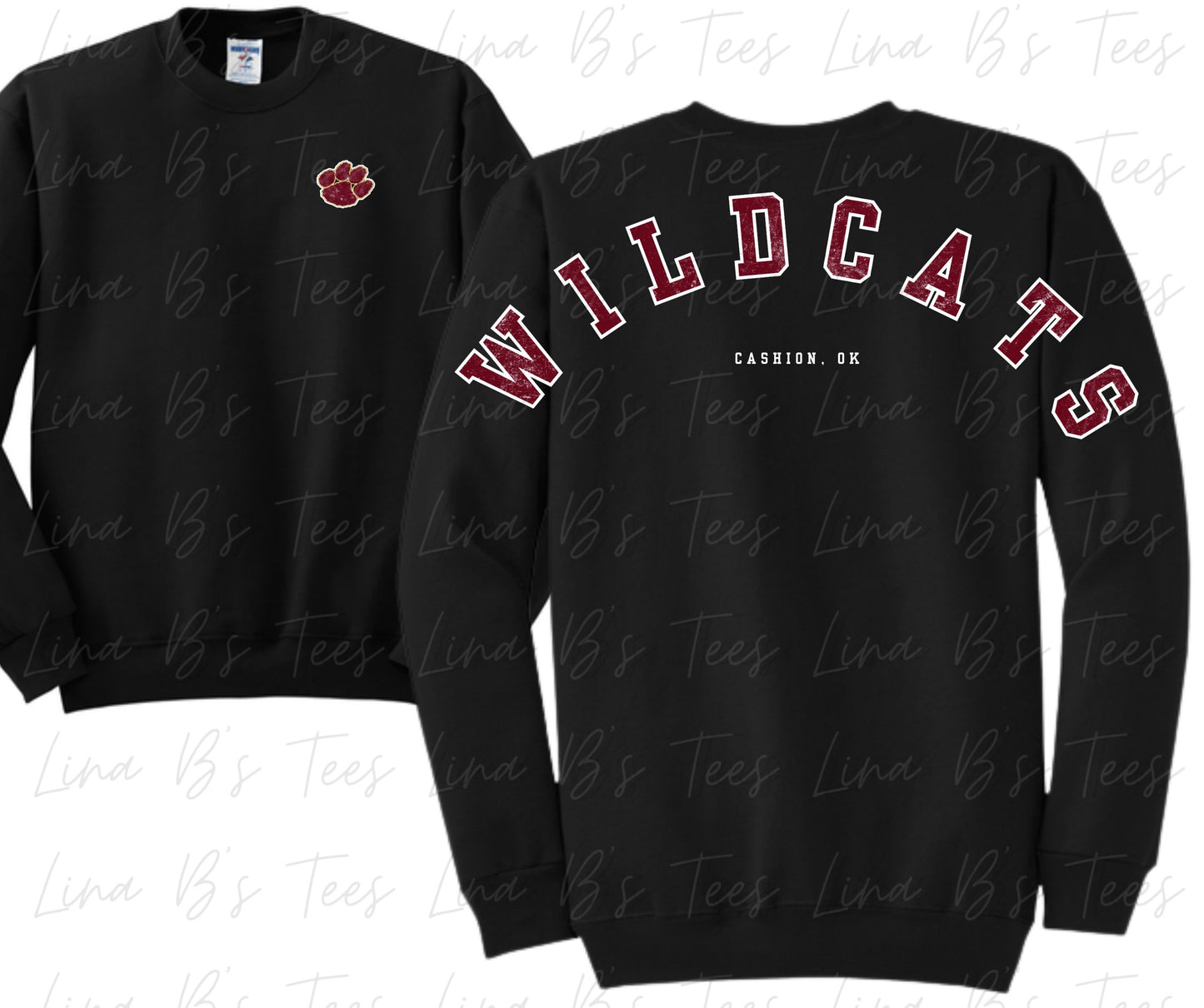 School spirit distressed sweatshirt