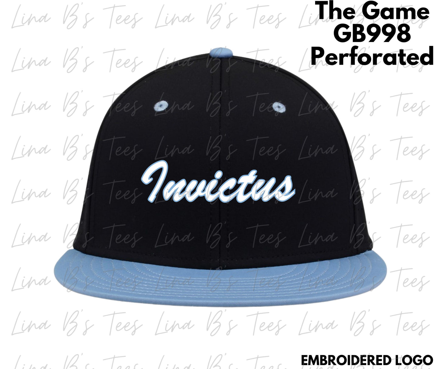 Invictus Black & Columbia Blue GB998- The Game hat