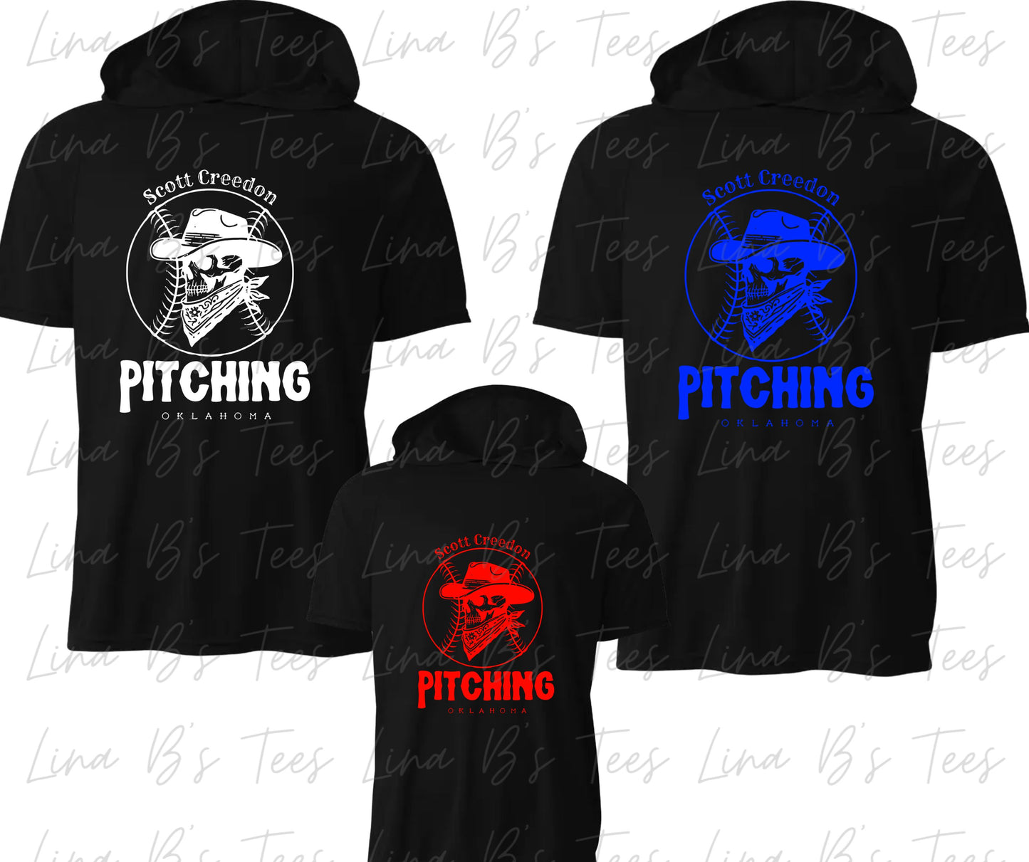 Scott Creedon Pitching -Short Sleeve Hooded Tee