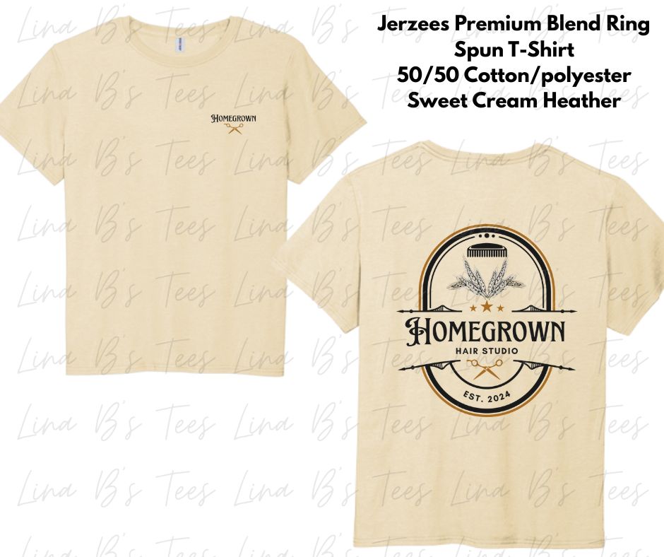 Homegrown Hair Studio Shirts- Sweet cream