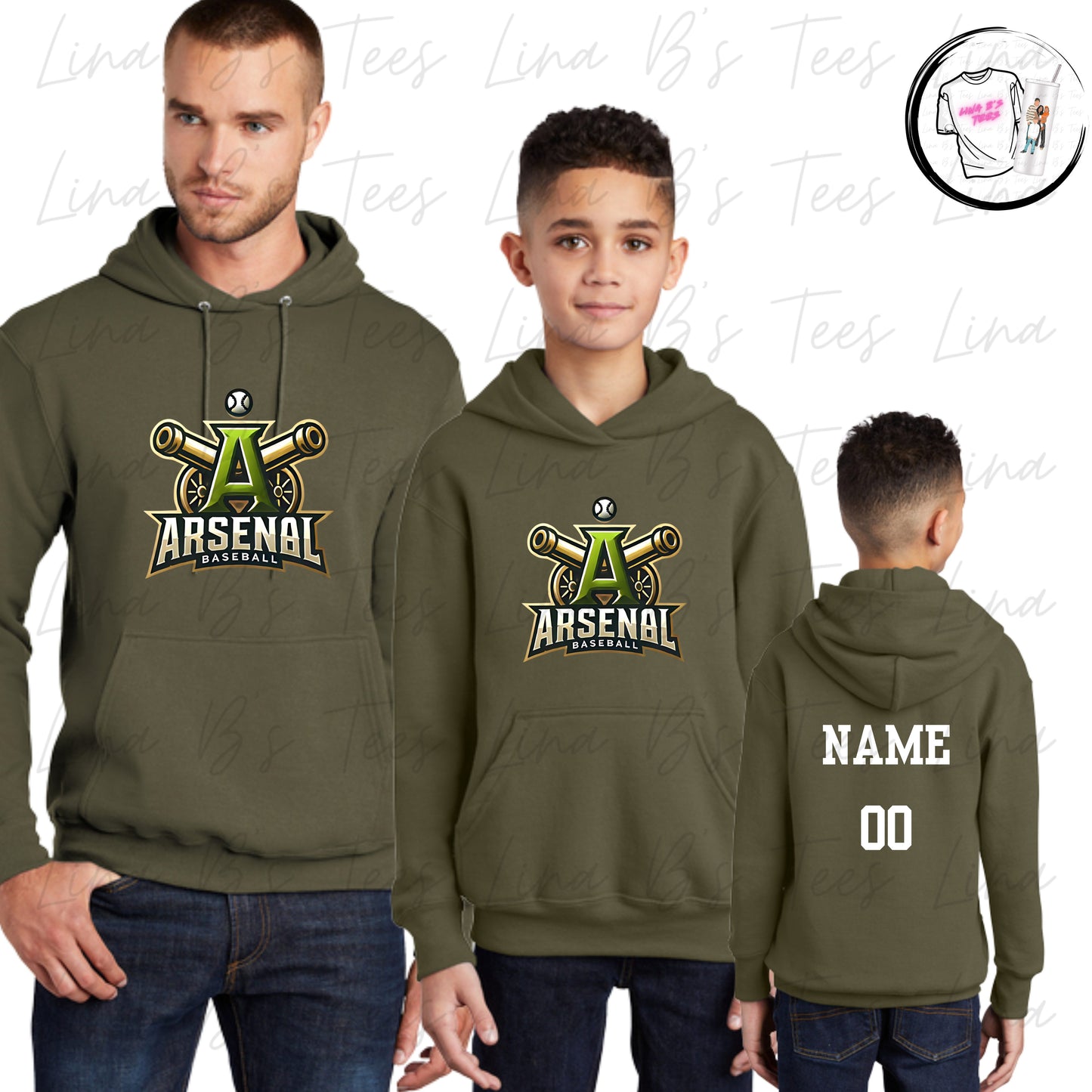 Arsenal Baseball 10U- Big Logo Hoodie