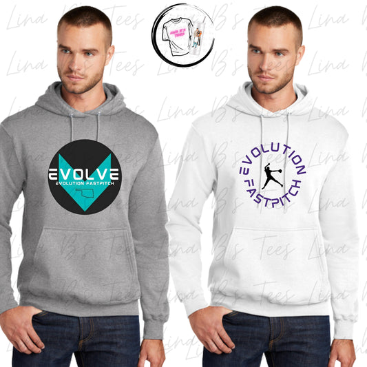 Evolution- Moralez Hoodies gray & white