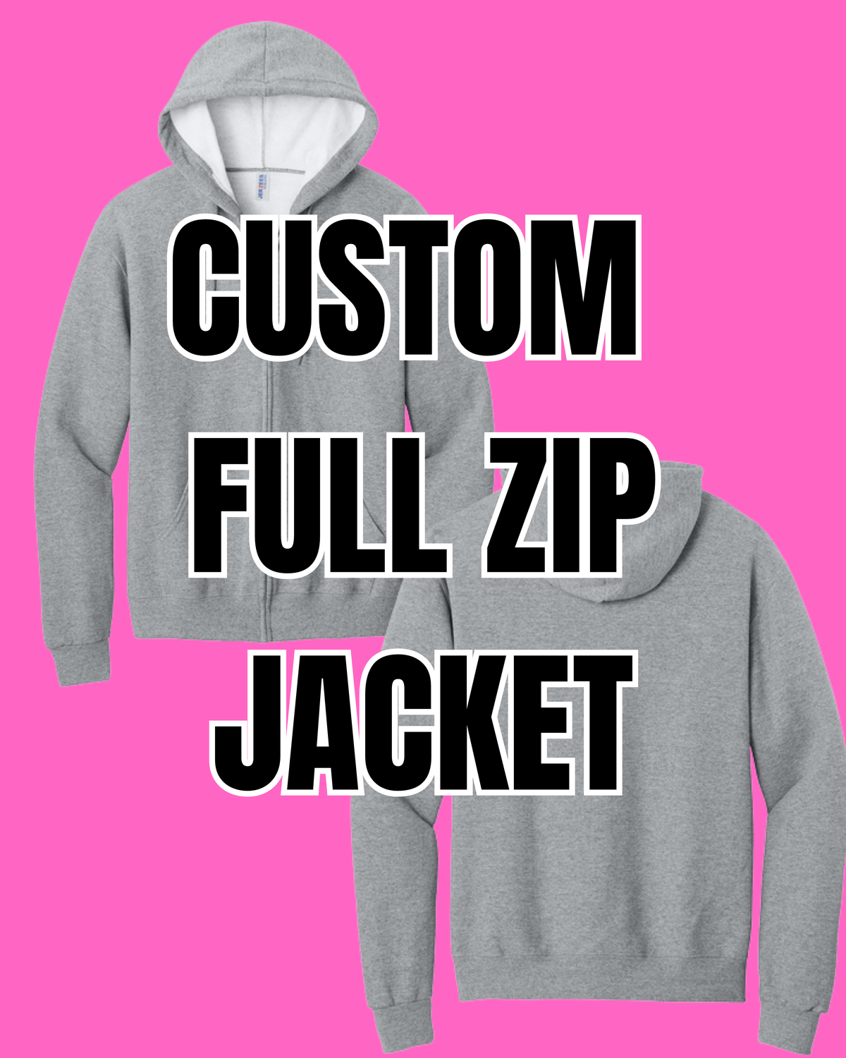 Custom full Zip Jacket