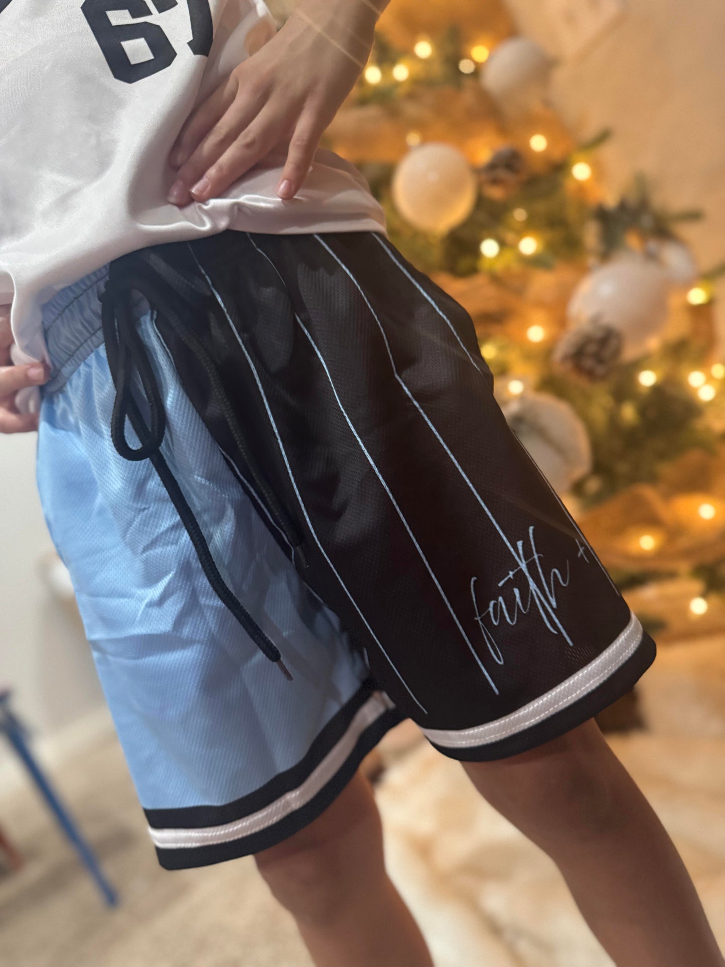 Faith+ Blue Shorts- Jesus is the way