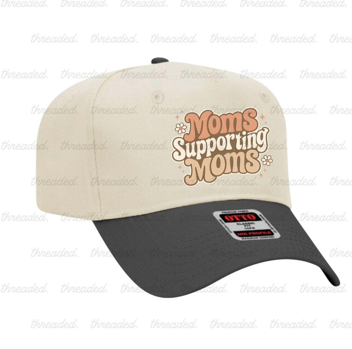 Moms supporting moms embroidered hats