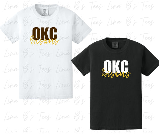 OKC Bisons Script1 Logo