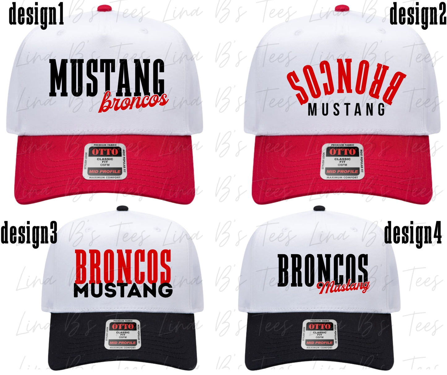 10U Mustang Broncos Hats