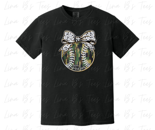Camo Bow Baseball Shirt -2034 Invictus Shirt