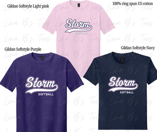 Storm Softball Gildan softstyle shirt- classic logo