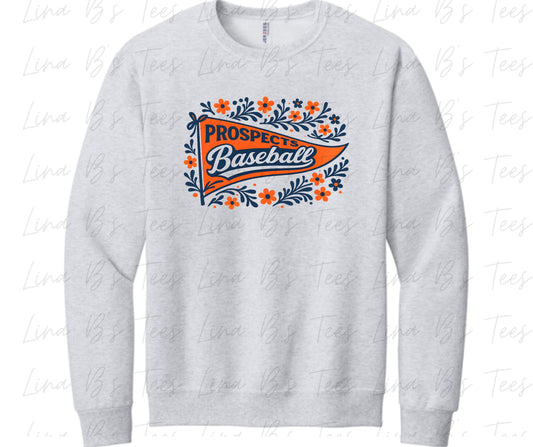 Prospect Baseball - Flower pennant flag