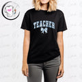 Teacher blue bow