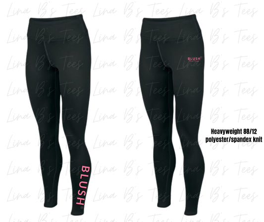 Blush leggings-Big & small logo