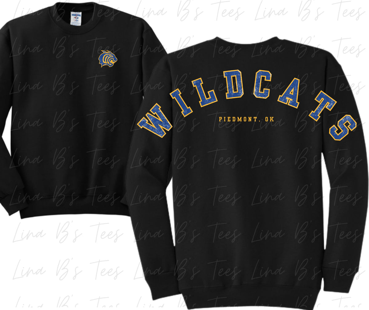 School spirit distressed sweatshirt