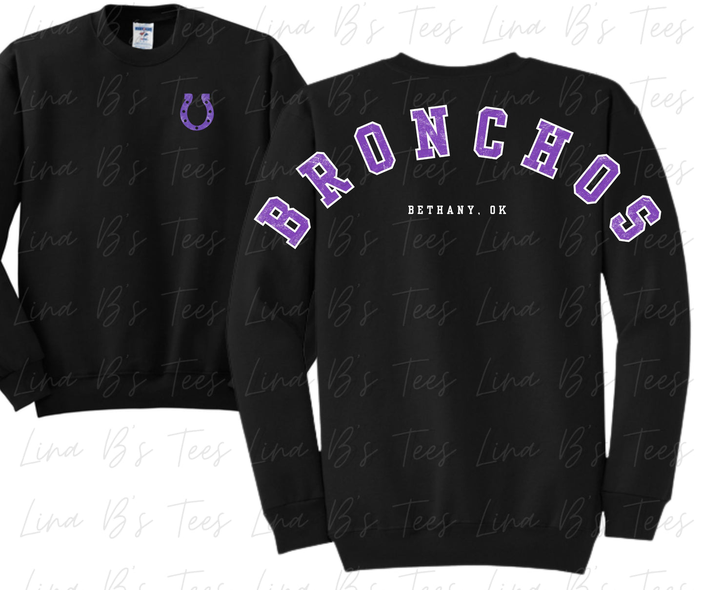 School spirit distressed sweatshirt