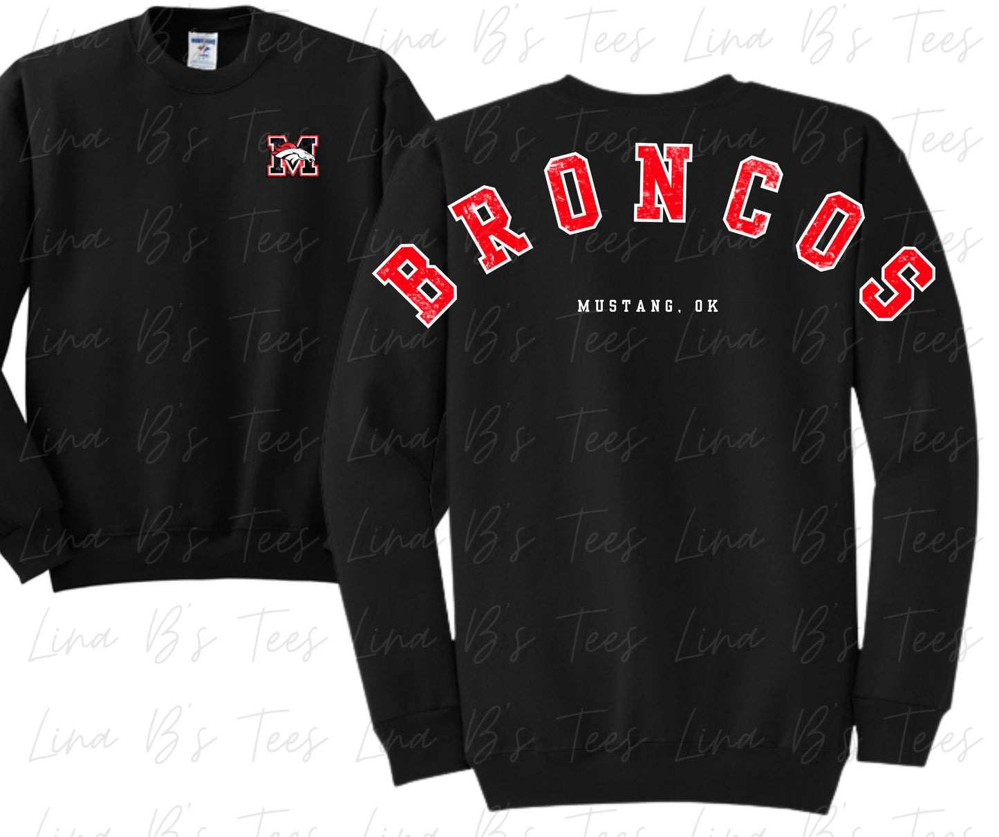 School spirit distressed sweatshirt