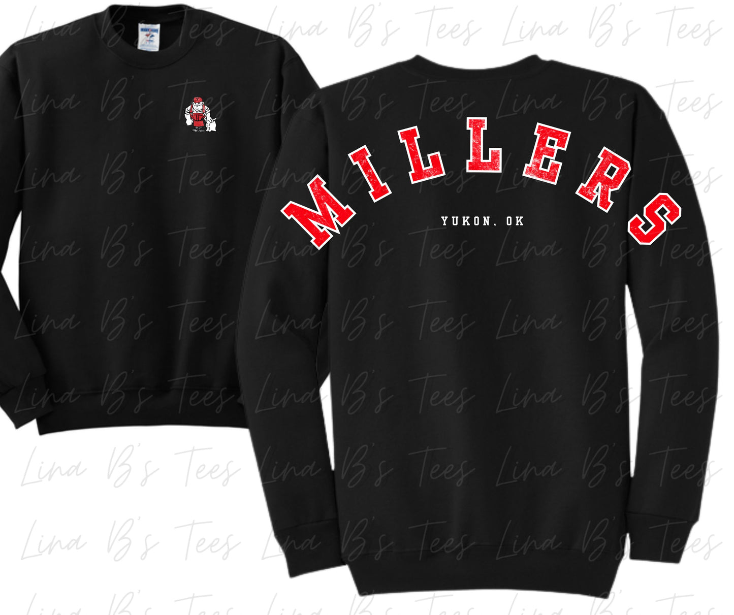 School spirit distressed sweatshirt