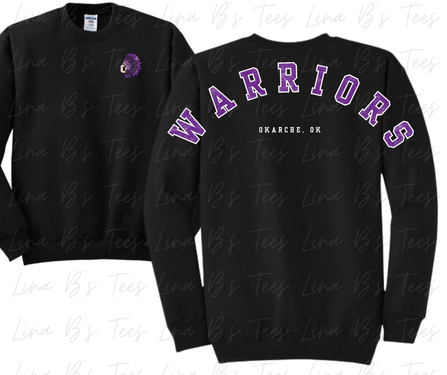 School spirit distressed sweatshirt