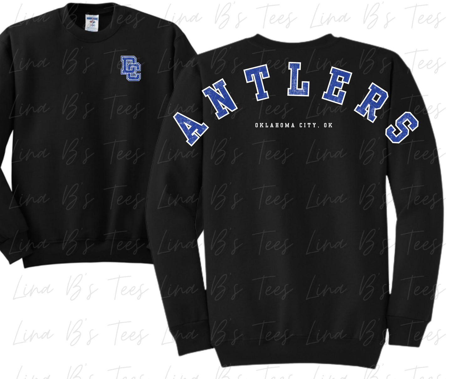 School spirit distressed sweatshirt