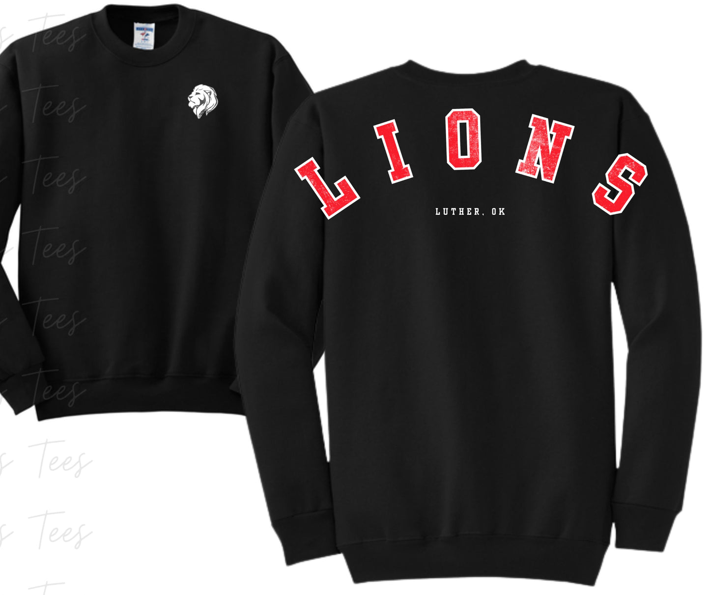 School spirit distressed sweatshirt