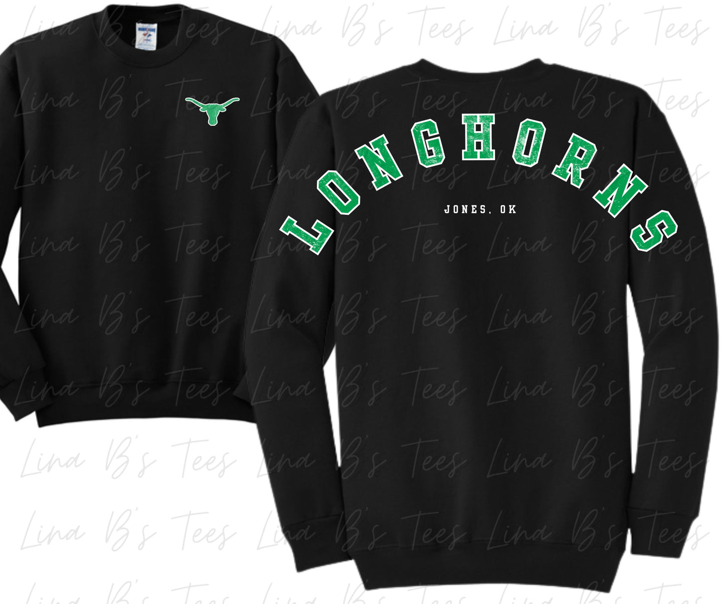 School spirit distressed sweatshirt