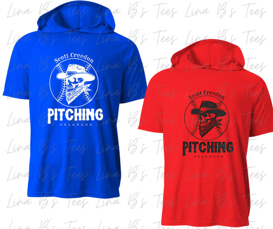 Scott Creedon Pitching -Short Sleeve Hooded Tee