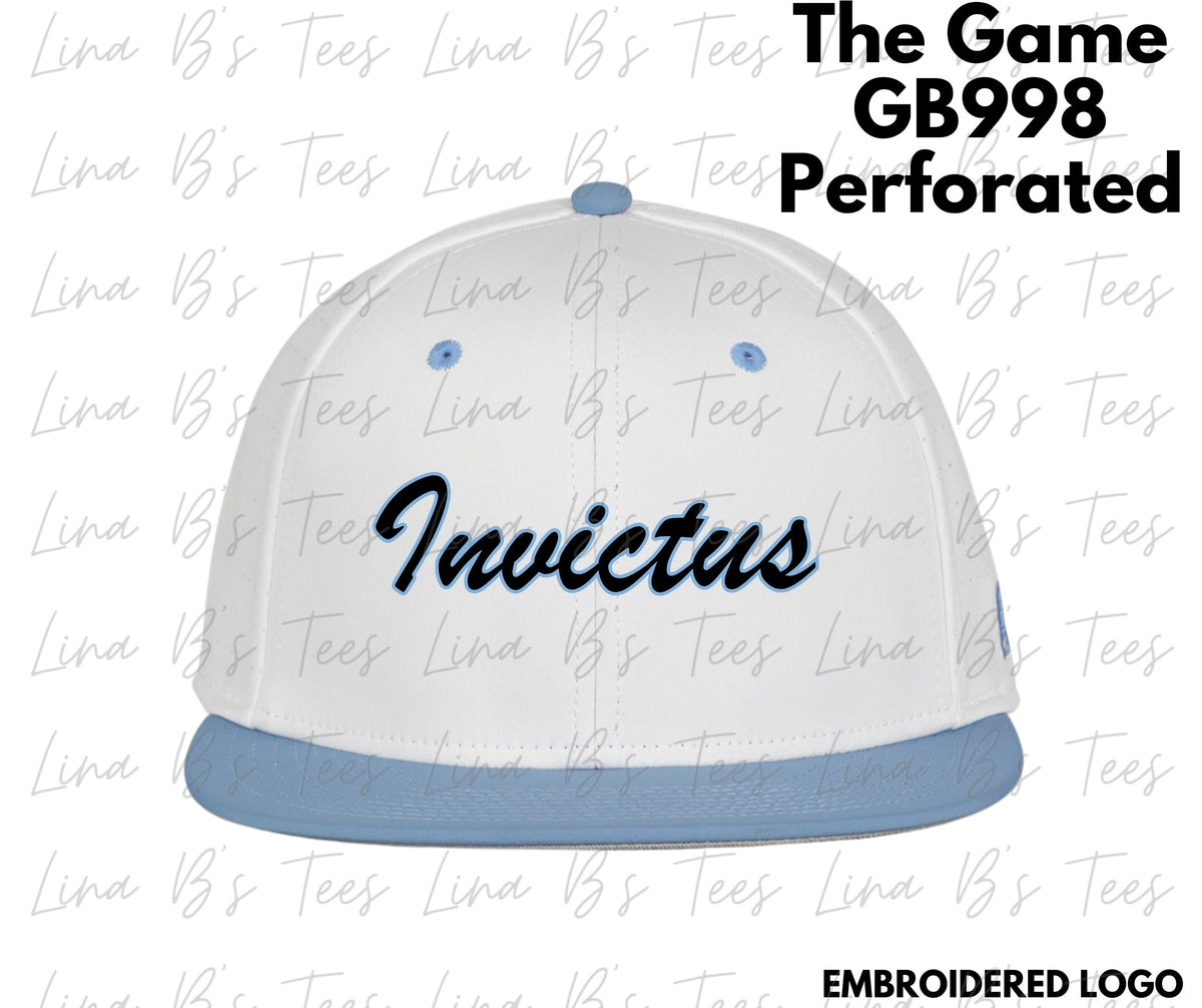 Invictus White & Columbia Blue GB998- The Game hat