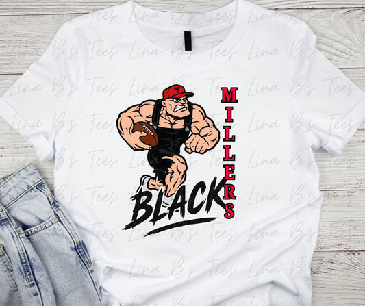 Yukon Miller Black Football- Custom Logo