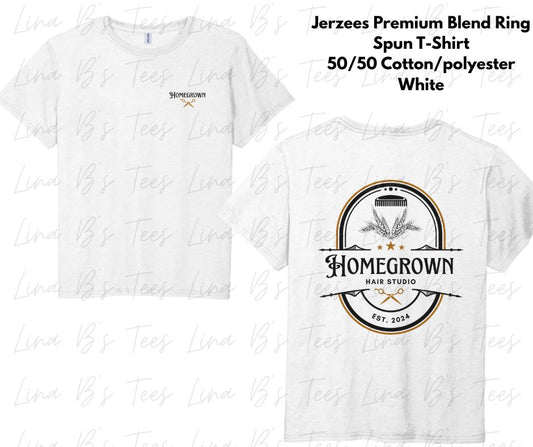 Homegrown Hair Studio Shirt- White