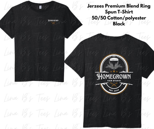 Homegrown Hair Studio Shirt- Black