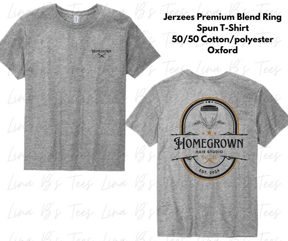 Homegrown Hair Studio Shirt- Gray