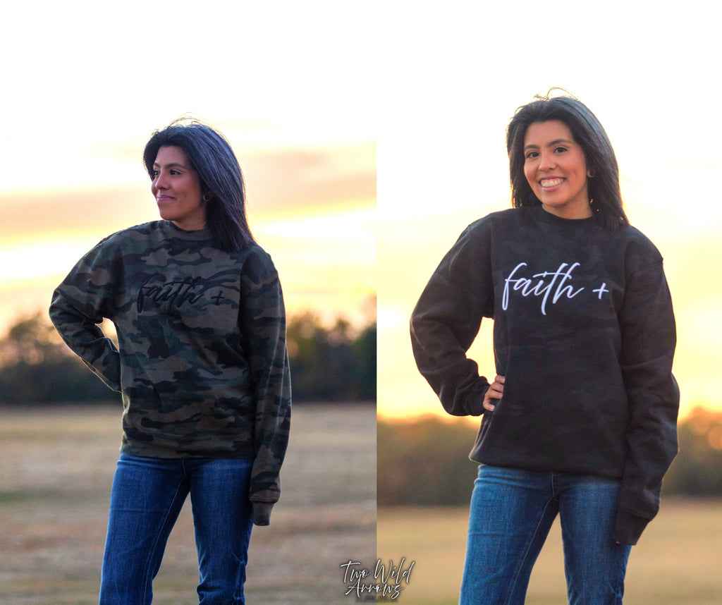 Faith + Camo Sweatshirt - Adult