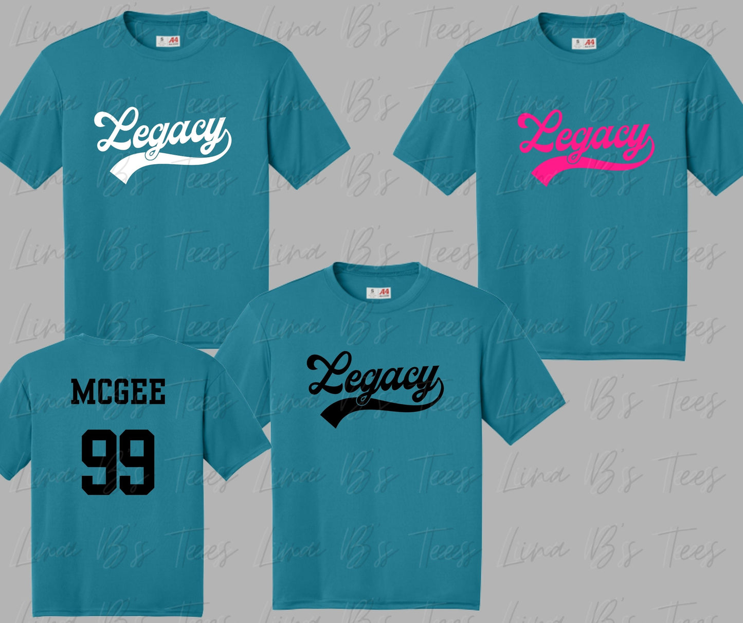 Legacy 10u -Legacy Script logo - Teal