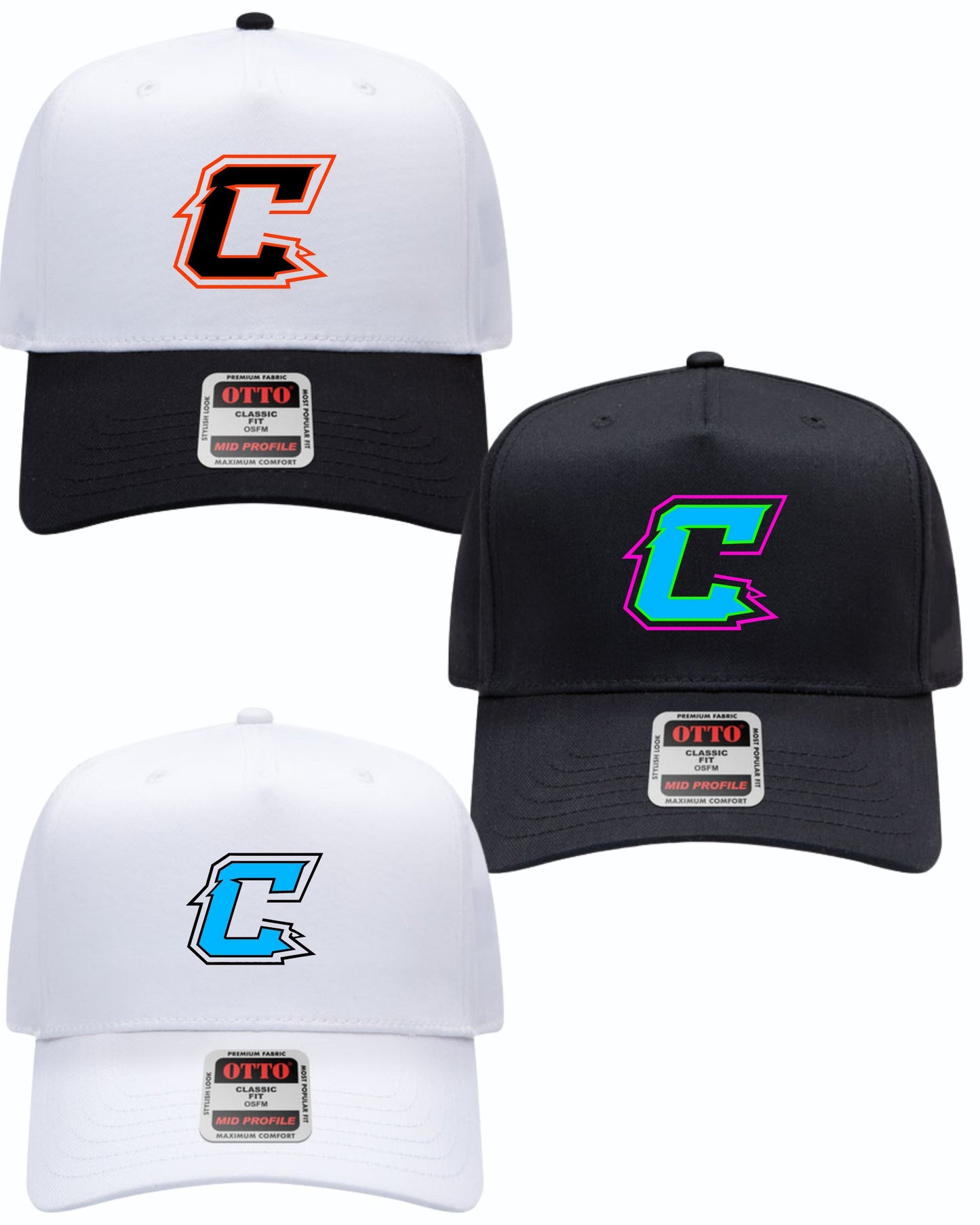 C Logo Embroidered Snapback Hats