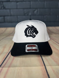 Piedmont white & black puff embroidered hat
