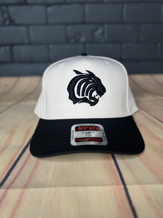 Piedmont white & black puff embroidered hat