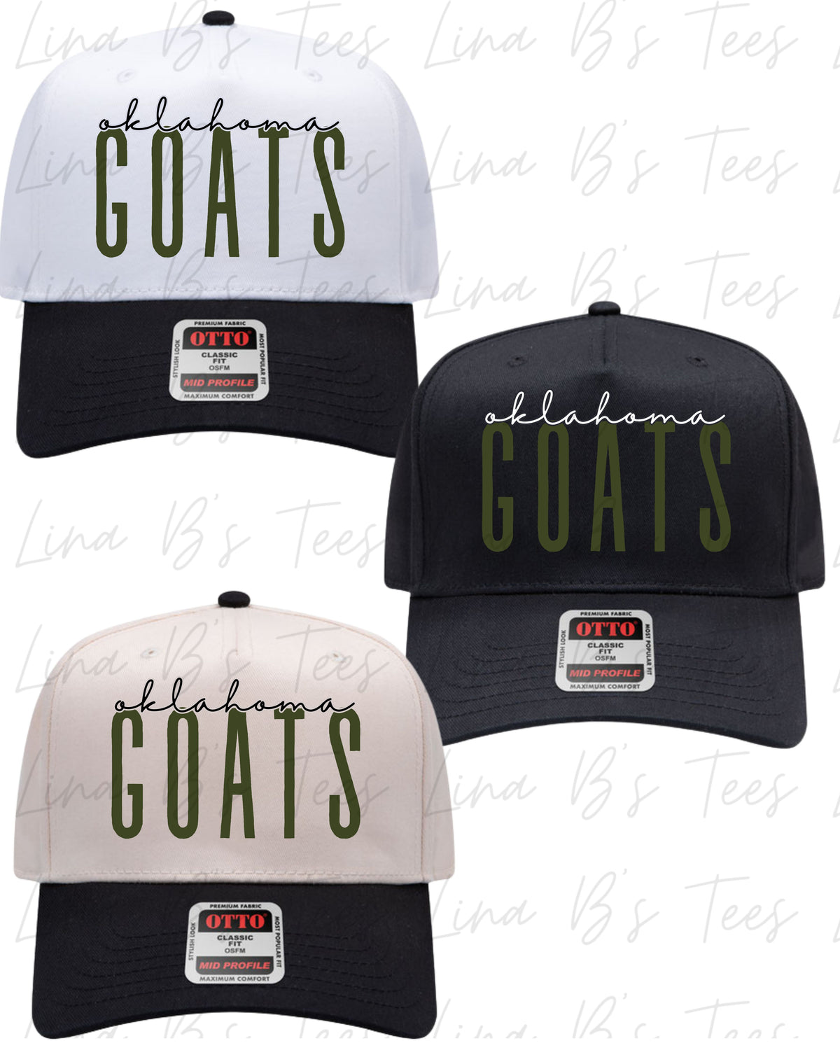 Oklahoma Goats Baseball Hat design5