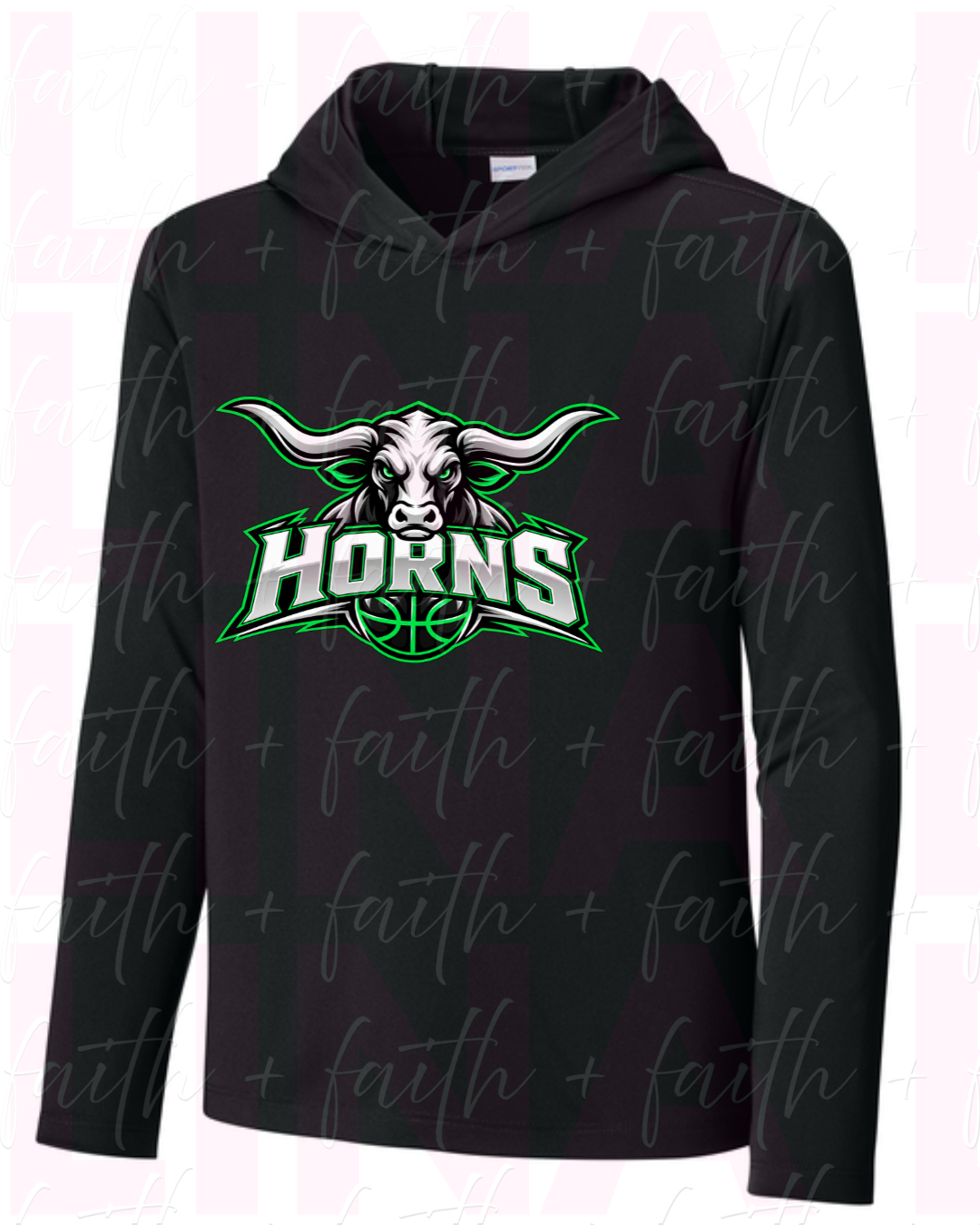 Faith+ Horns Warm up hooded Long sleeve Shirt