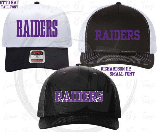 Raiders Embroidered Hats