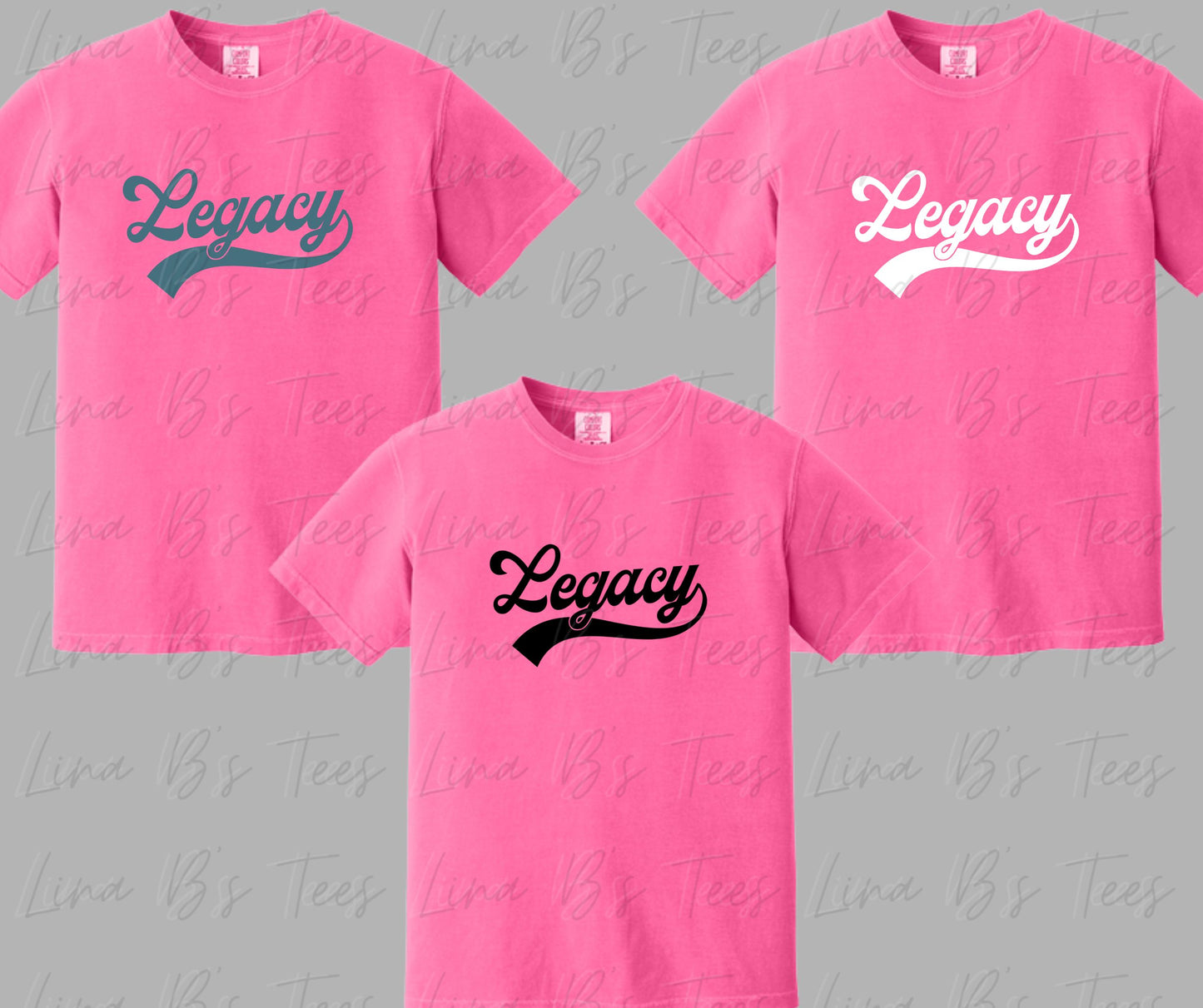 Legacy 10u -Legacy Script logo - Neon Pink