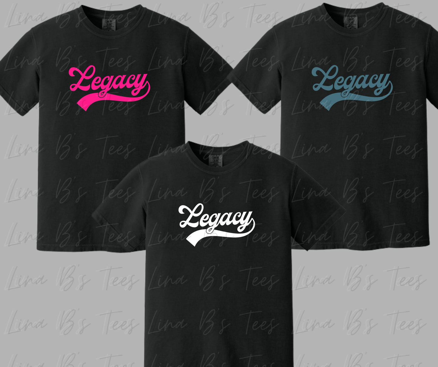 Legacy 10u -Legacy Script logo - Black