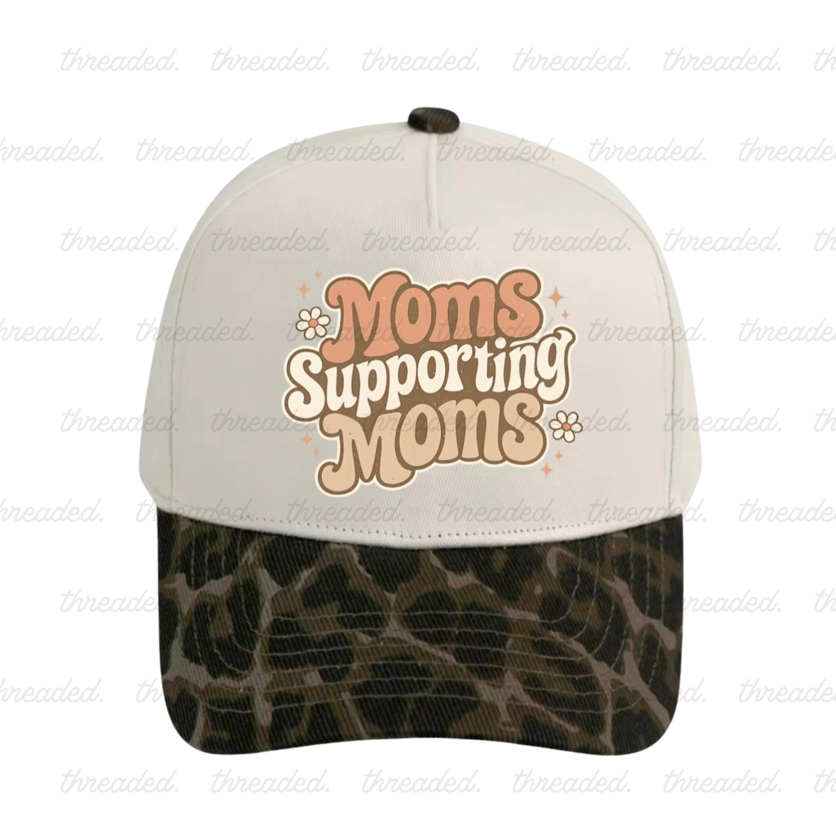 Moms supporting moms embroidered hats