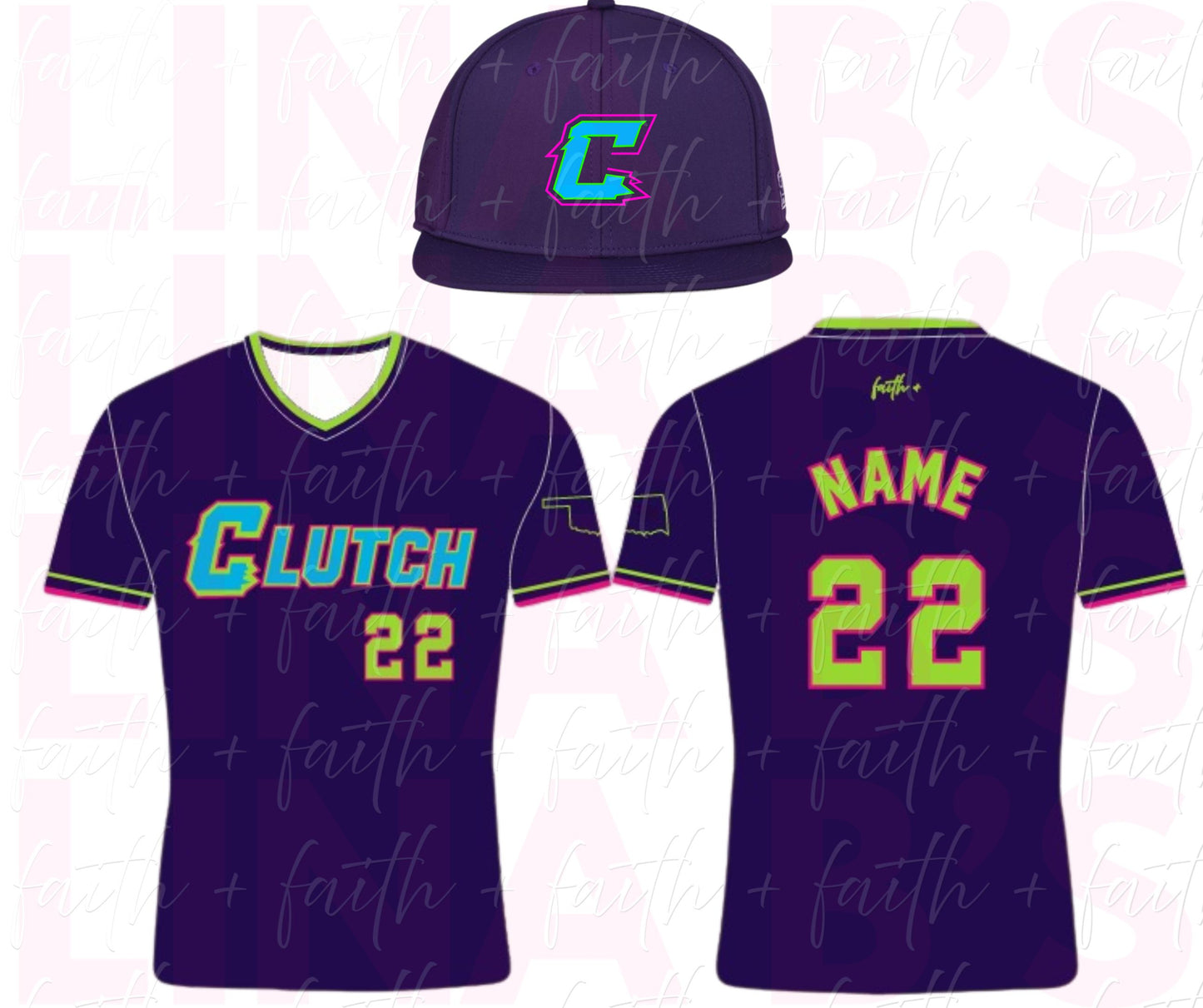Faith+ Clutch Purple Jersey set