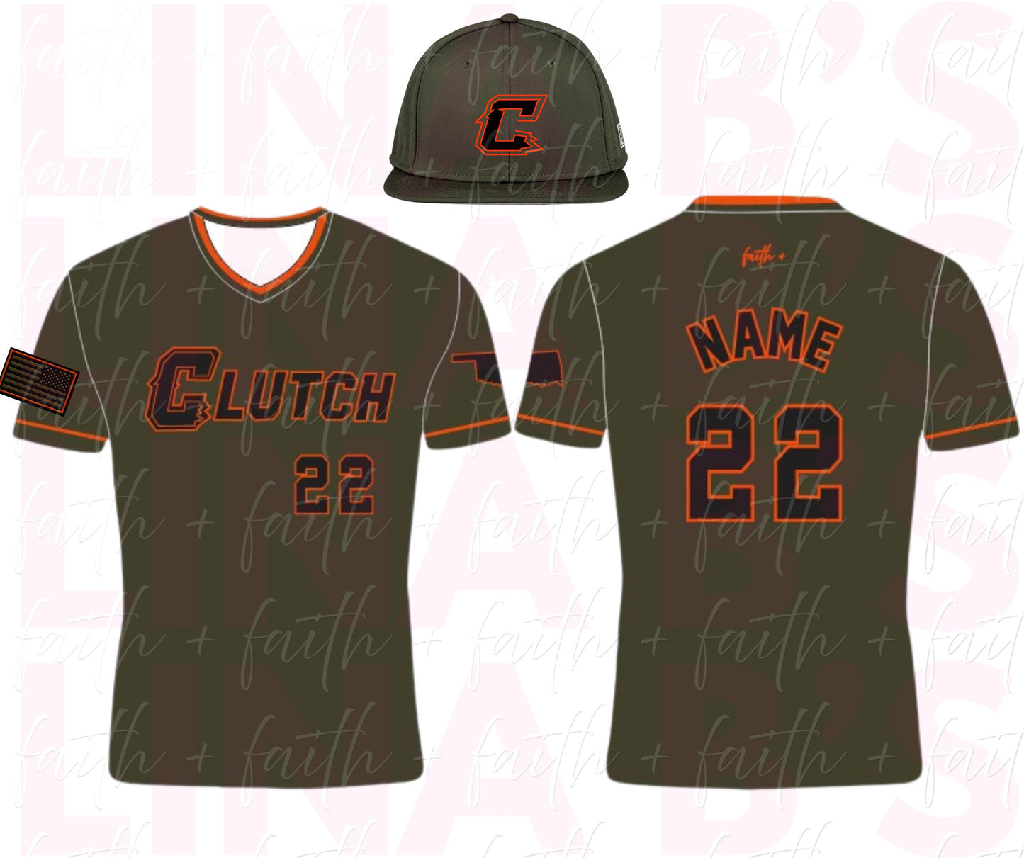 Faith+ Clutch Army Green Jersey set