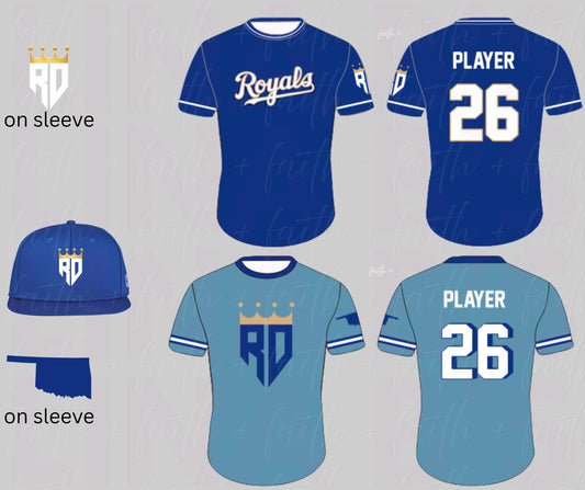 Red Dirt Royals Game day hat and jerseys