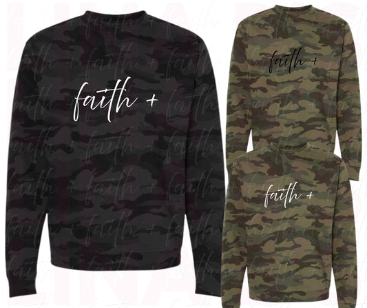 Faith + Camo Sweatshirt - Adult