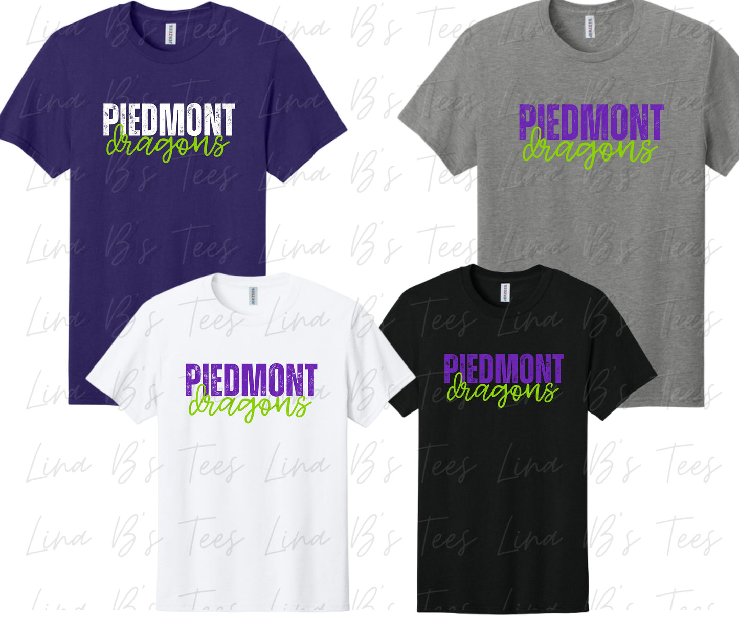 Piedmont Dragons Script logo