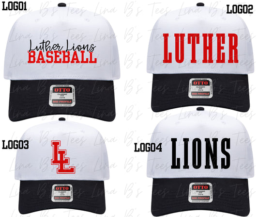 Luther Lion 10U Baseball fan hats